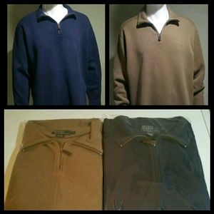 Lot of 2 
Polo Ralph Lauren 1/4 zip sz.XL
